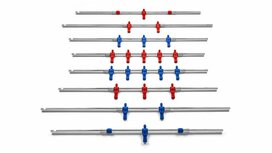 FAS voetbaltafel complete set doorlopende voetbalstangen