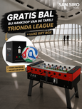 FAS San siro 1.0 Voetbaltafel indoor met topglas en muntinworp