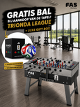 FAS San siro 2.0 Voetbaltafel indoor met topglas en muntinworp