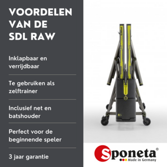 Sponeta SDL Raw Tafeltennistafel indoor