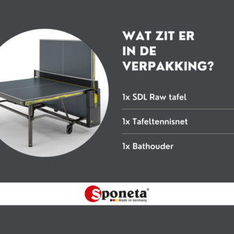 Sponeta SDL Raw Tafeltennistafel indoor
