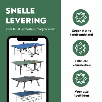 Actiemodel Sponeta S1-42e Tafeltennistafel outdoor groen
