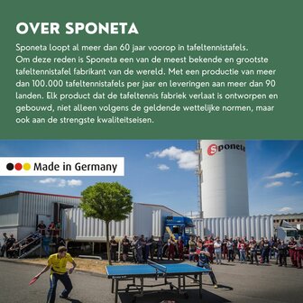 Actiemodel Sponeta S1-42e Tafeltennistafel outdoor groen