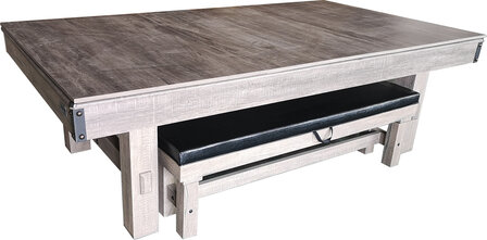 TopTable Dinner Wood Pooltafel met bank 7ft