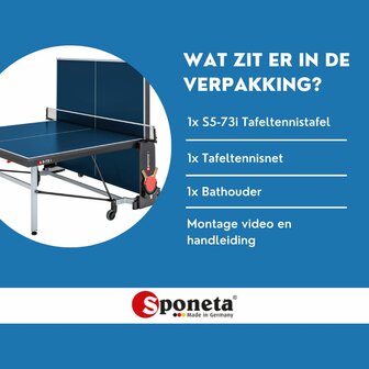 Sponeta S5-73i Tafeltennistafel indoor blauw