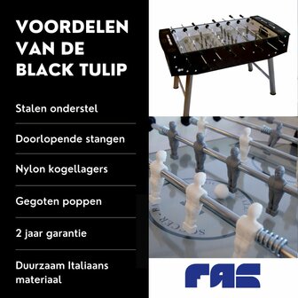 FAS Fun Black Tulip voetbaltafel