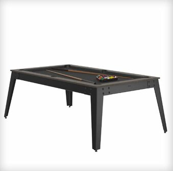 Aktie Ren&eacute; Pierre&reg; pooltafel steel antraciet/grijs met leisteen - Speeltafel - Pooltafel - Biljard - Biljart - 2 jaar garantie - 100% Franse fabricage