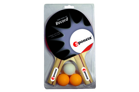 Sponeta Record Tafeltennisbat 2x en 3 ballen