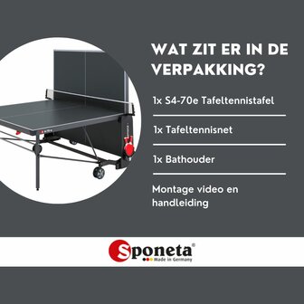 Sponeta S4-70e Tafeltennistafel outdoor grijs