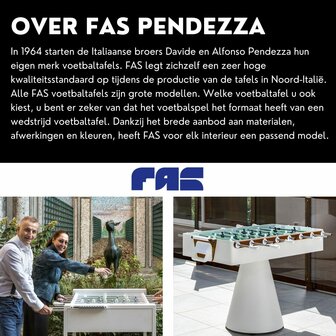 FAS Match Voetbaltafel met doorlopende stangen zwart