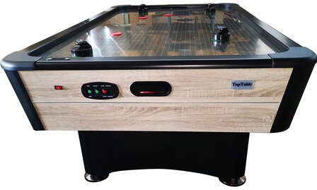 TopTable Typhoon Pro Metal-line Airhockeytafel - Wood - Met 2 extra pucks en pushers