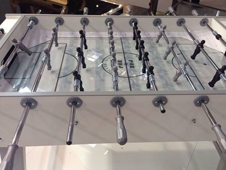 FAS Charme Voetbaltafel indoor doorlopende stangen wit