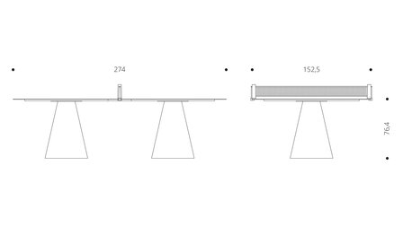 FAS Tafeltennistafel Dada Outdoor Vast Model-Design