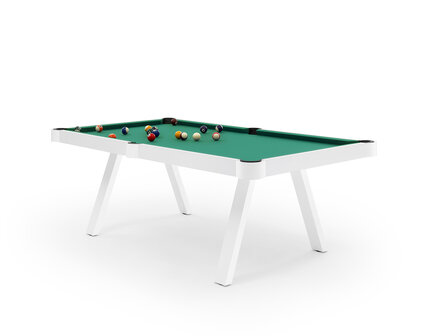 FAS Pooltafel en eettafel Etoile 7 ft wit-design