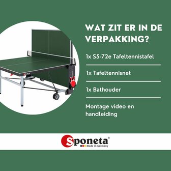 Sponeta S5-72e Tafeltennistafel outdoor groen