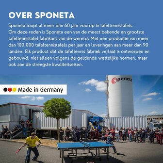 Sponeta S1-43e Tafeltennistafel Outdoor blauw Compact inklapbaar