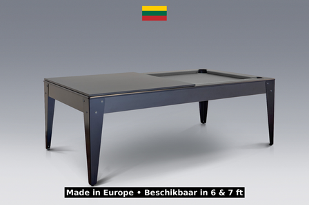 Bilijardai Dino M 7 ft &ndash; Luxe Pooltafel &amp; Eettafel in E&eacute;n | 19 mm Braziliaans Leisteen