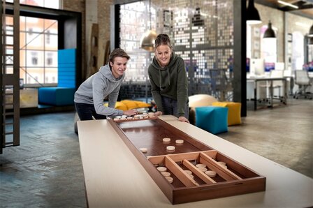 Sjoelbak wedstrijd luxe beukenhout 2m