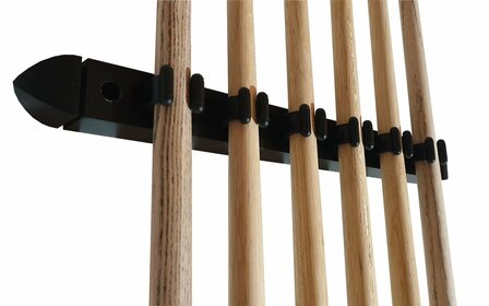 Biljartset - wandbeugel + 4 professionele biljartkeuen + 2 brugkeuen