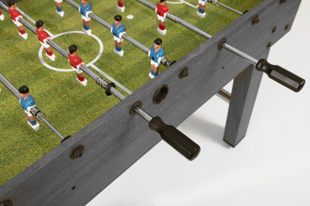 Charlsten Tafelvoetbaltafel Soccer Grijs - Veiligheid telescopische versie