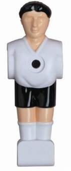 11 Charlsten Kickerfiguren voor 16 mm Stangen Zwart/Wit