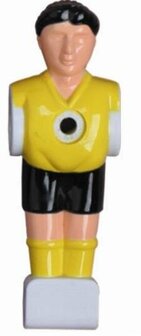 11 Charlsten Kickerfiguren voor 16 mm Stangen Geel/Zwart