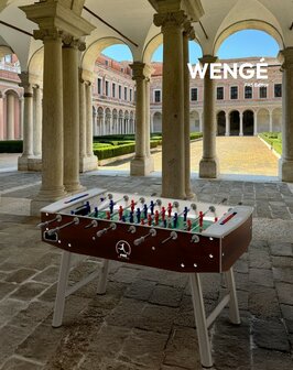 FAS Fun Wenge Voetbaltafel indoor doorlopende stangen zwart