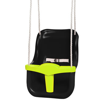 Horby Bruk baby schommelzit zwart/lime 