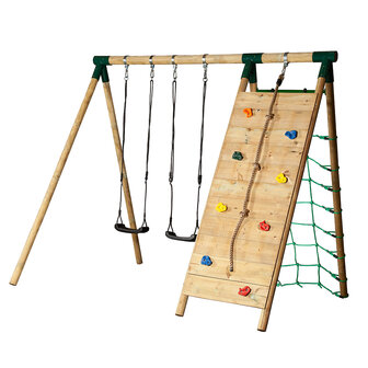 Horby Bruk Houten schommel met klimwand 