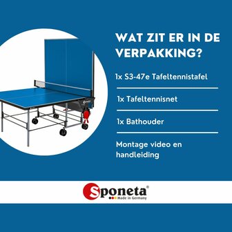 Sponeta S3-47e Tafeltennistafel outdoor blauw
