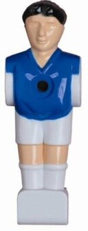 11 Charlsten Kickerfiguren voor 16 mm Stangen Blauw/Wit