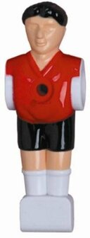 11 Charlsten Kickerfiguren voor 16 mm Stangen Rood/Zwart