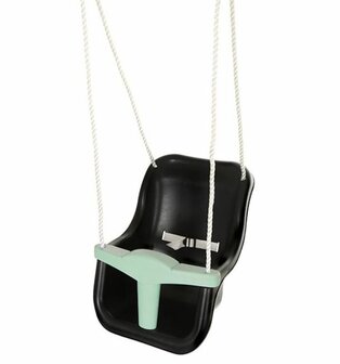 Horby Bruk baby schommelzit zwart/pale green