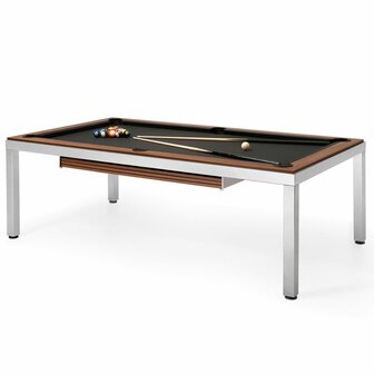 FAS Cube Pooltafel/Eettafel 7Ft 1 delige leisteen