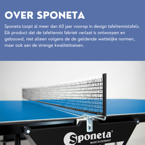 Sponeta S4-73i Tafeltennistafel indoor blauw expertline
