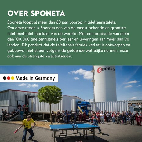 Actiemodel Sponeta S1-42e Tafeltennistafel outdoor groen