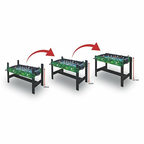 Carromco Kicker Level-XT Voetbaltafel met Telescoop stangen indoor