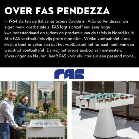  FAS Black Tulip Voetbaltafel telescoopstangen