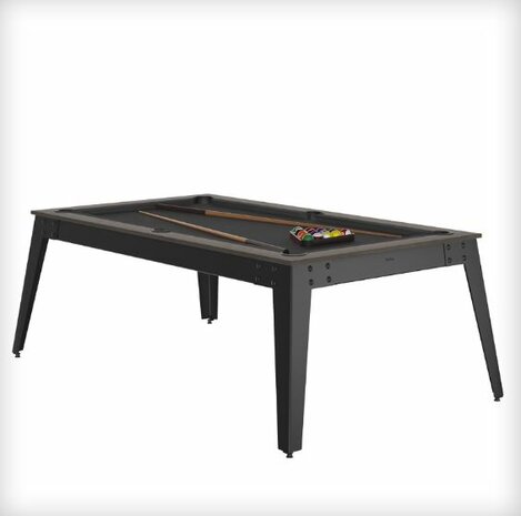 Aktie René Pierre® pooltafel steel antraciet/grijs met leisteen - Speeltafel - Pooltafel - Biljard - Biljart - 2 jaar garantie - 100% Franse fabricage