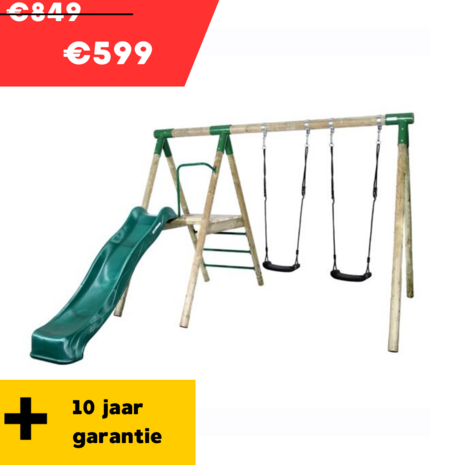 Horby bruk houten Schommel actief glijbaan