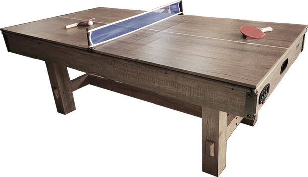 TopTable Timber Dinning Airhockey/Tafeltennistafel indoor met 2 extra pucks en pushers