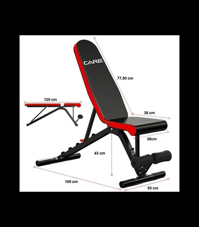 Care Fitness Bench CB303 - Dumbell Bench