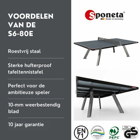 Sponeta S6-80e permanent zwaar outdoor gebruik