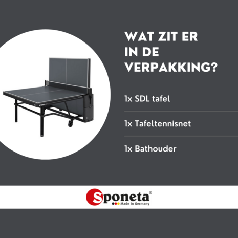 Sponeta SDL Black Tafeltennistafel outdoor