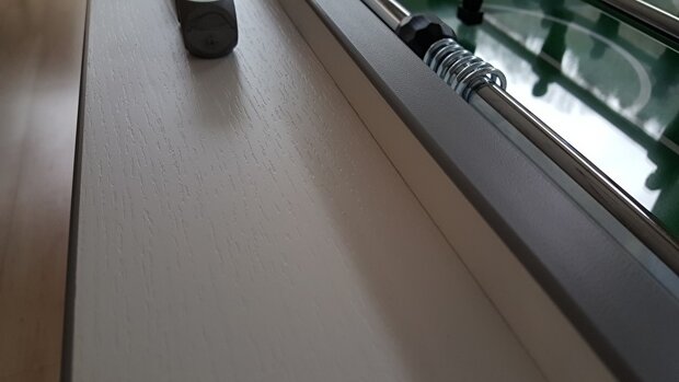 FAS Charme Voetbaltafel indoor doorlopende stangen wit