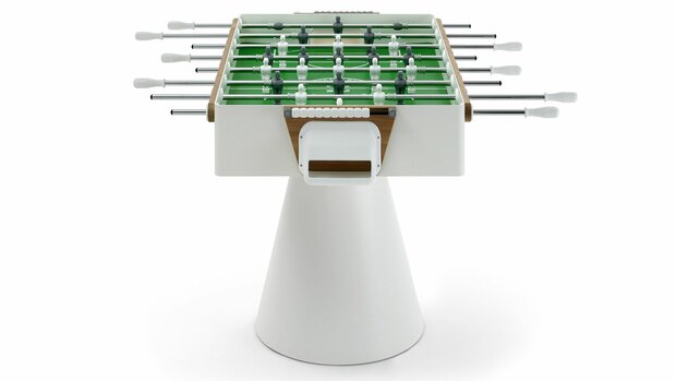 FAS Ciclope Voetbaltafel outdoor doorlopende stangen wit