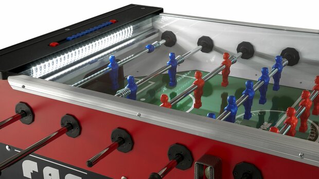 FAS San siro 1.0 Voetbaltafel indoor met topglas en muntinworp