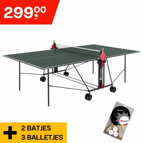 Sponeta&reg; S1-42i Tafeltennistafel Bundel - Inclusief Batjes + Balletjes Indoor
