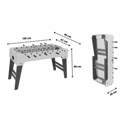Charlsten Tafelvoetbal Tafel Soccer Foldy - opvouwbaar