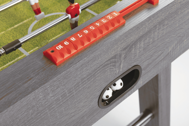 Charlsten Tafelvoetbaltafel Soccer Grijs - Veiligheid telescopische versie